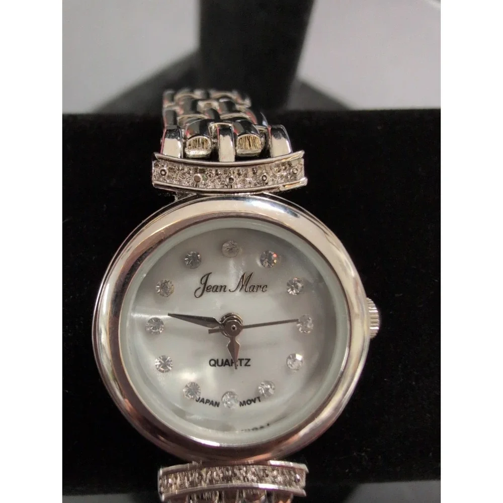 Jean Marc Silver-Tone Crystal And Mother Of Dial Women's WatchJean Marc·Size: OS